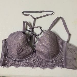 Purple Bra with High Neck